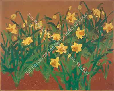 Kripal Singh Shekhawat (Artist), Daffodils, 1959, Painting