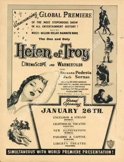 Raoul Walsh (Director), Helen of Troy, 1956, Advertisement