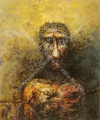 Suhas Roy (Artist), Christ, 1996, Painting
