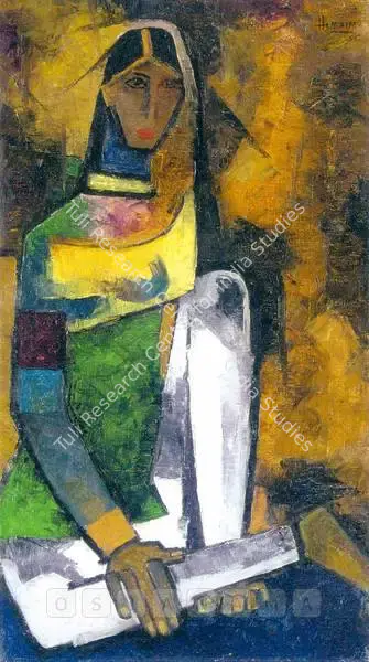 M.F. Husain (Artist), Woman, 1955, Painting