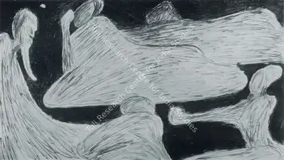 Master Dutta Shah (Artist), The Ovoid of Master Dutta Shah Aged 10, 1960, Painting
