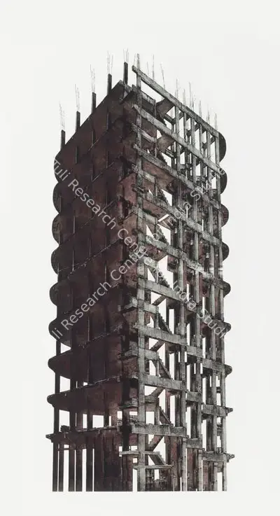 Nataraj Sharma (Artist), Structure 2, 2006, Graphic Art