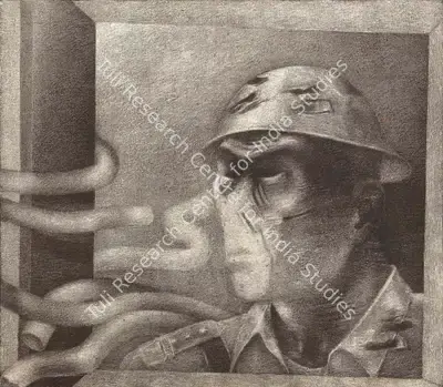 Rameshwar Broota (Artist), Unidentified Soldier, 1990, Painting