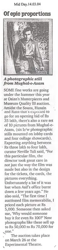 Of epic proportions, 2004, Newspaper Clipping