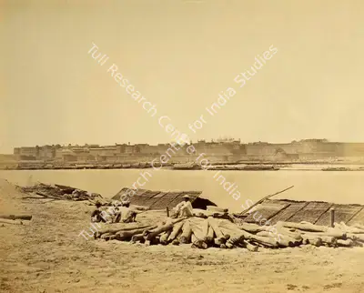 Felice Beato (Photographer), The Fort of Agra from across the Jumna, Agra, 1859, Antiquarian Photograph