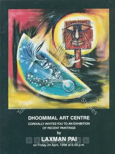 Laxman Pai (Artist), Laxman Pai, 1998, Solo Exhibition Invitation