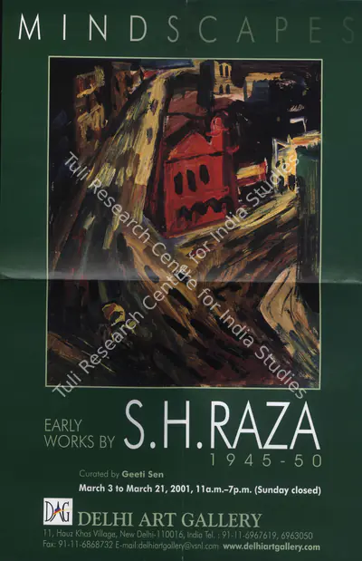 S.H. Raza (Artist), Mindscapes, 2001, Solo Exhibition Invitation