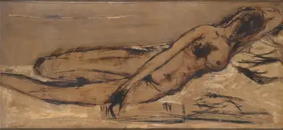 B. Vithal (Artist), Lying Nude, 1965, Painting