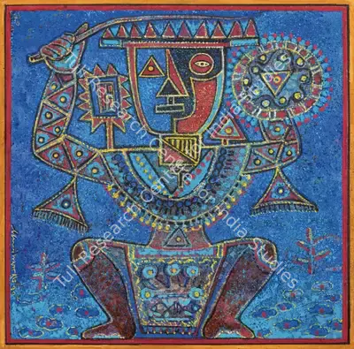 Manoj Dutta (Artist), Soldier, 1970, Painting