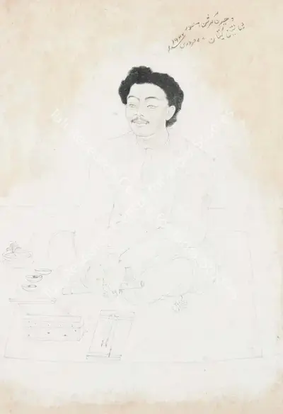 Abanindranath Tagore (Artist), Untitled (Portrait of Dhirendra Krishna Deb Barman), 1922, Drawing