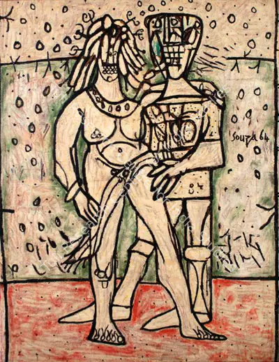F.N. Souza (Artist), Untitled, 1964, Painting