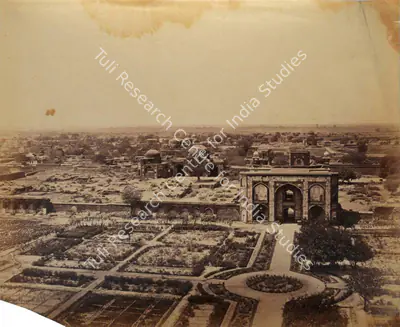 Samuel Bourne (Photographer), View from the top of Humaioon's Tomb, showing the Ruins and Tombs of old Delhi, 1865, Antiquarian Photograph