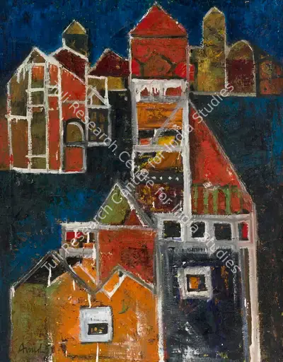 Avinash Chandra (Artist), Church, 1958, Painting