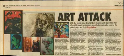 Sonu Bohra (Reporter), Art Attack, 2009, Newspaper Clipping