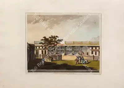 H. Merke (Printmaker), North front of Tippoo's Palace, Bangalore, 1804, Aquatint