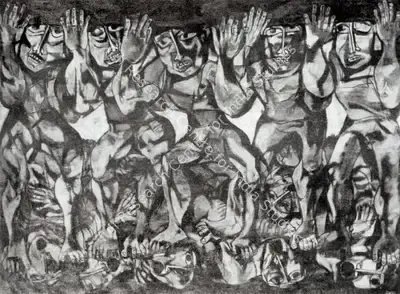 D. Doraiswamy (Artist), Withour a Home in Winter, Graphic Art