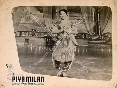 Raghunath (Director), Piya Milan, 1958, Lobby Card