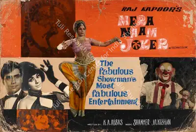 Raj Kapoor (Producer), Mera Naam Joker, 1970, Showcard