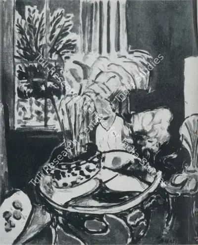 Unknown (Photographer), Interior Rouge, Nature Morte Sur Table Bleve, 1947, Contemporary Photograph