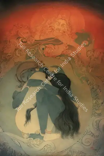 Sanat Chatterjee (Artist), Primordial, 1964, Painting