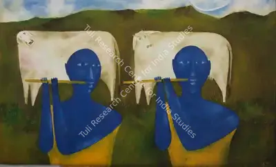 Haku Shah (Artist), Untitled (Krishna Series), 2000, Painting