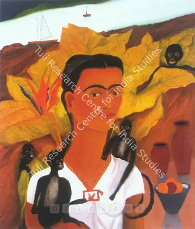 Lalitha Lajmi (Artist), Homage To Freeda Kahlo, 2004, Painting