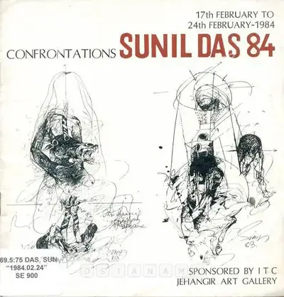 Sunil Das (Artist), Confrontations Sunil Das 84, 1984, Solo Exhibition Catalogue