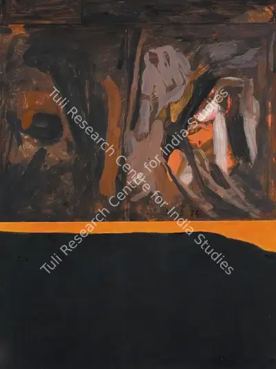 S.H. Raza (Artist), Untitled, 1955, Painting