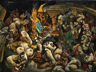 Sajal Roy (Artist), Massacre, 1970, Painting