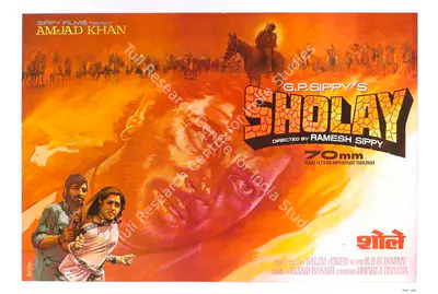 Dwarka Divecha (Cinematographer), Sholay, 1975, Lobby Card