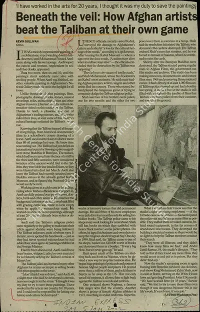 Kevin Sullivan (Reporter), Beneath The Veil, 2002, Newspaper Clipping