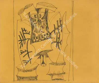 S.K. Bakre (Artist), Cunning Devil, 1959, Drawing