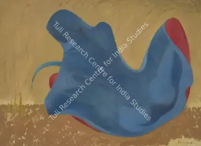 B.C. Sanyal (Artist), Shrouded Woman (Variation IX), 1980, Painting