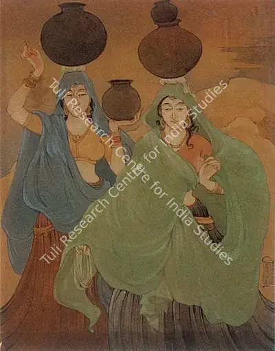Ramgopal Vijaiwargiya (Artist), From the Well, Painting