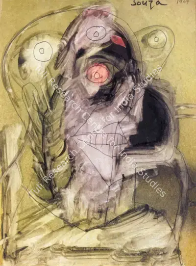 F.N. Souza (Artist), Untitled, 1969, Graphic Art