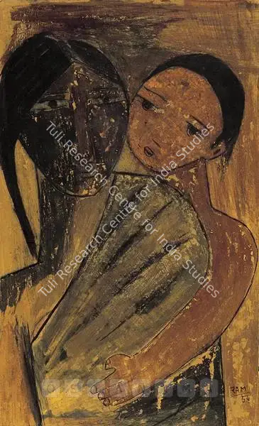 Ramkumar (Artist), Mother & Child, 1954, Painting