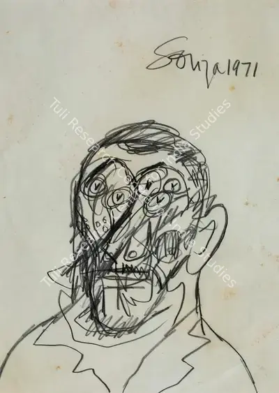 F.N. Souza (Artist), Untitled, 1971, Drawing
