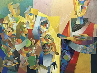 Niren Sengupta (Artist), Saranagata II, 2010, Painting