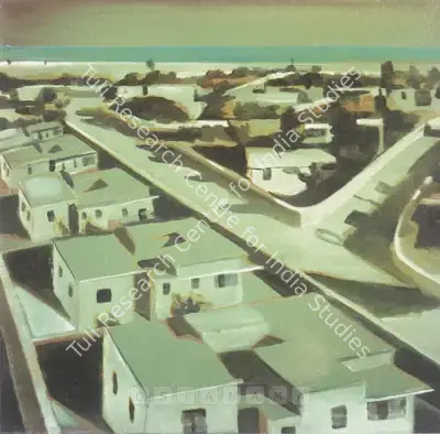 Shibu Natesan (Artist), Port Of Kandla, 1998, Painting