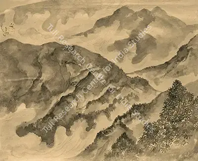Nandalal Bose (Artist), Darjeeling Hills, 1945, Painting