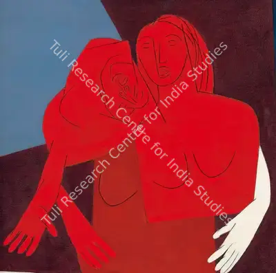 Tyeb Mehta (Artist), Untitled (Two Figures), 1981, Painting