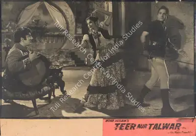 Kedar Bhargava (Producer), Teer Aur Talwar, 1960, Photographic Still Mounted on Lobby Card