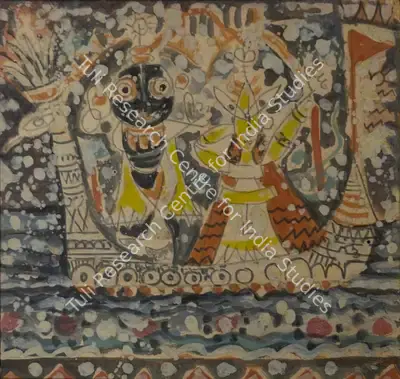 Sunil Madhav Sen (Artist), Untitled (Radha & Krishna), Painting