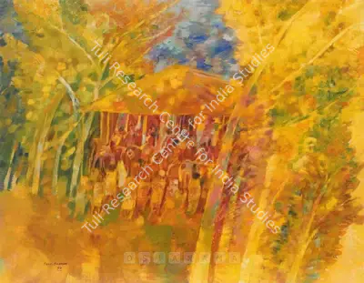 Sakti Burman (Artist), The Merry-Go-Round, 1964, Painting