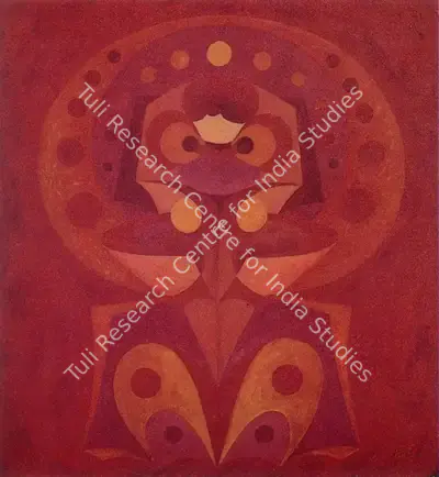 Balan Nambiar (Artist), Mother Goddess, 1979, Painting