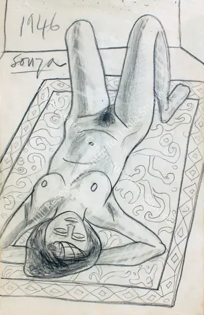 F.N. Souza (Artist), Untitled, 1946, Drawing