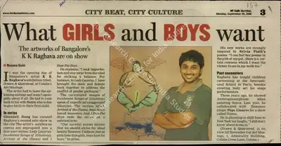 Reema Gehi (Reporter), What Girls and Boys Want, 2008, Newspaper Clipping
