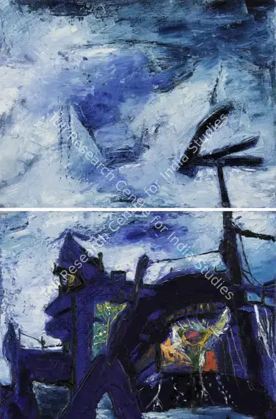 Manu Parekh (Artist), Blue Sky, 2004, Painting