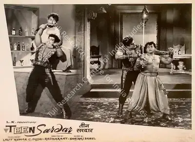 C. Doshi (Producer), Teen Sardar, 1965, Lobby Card