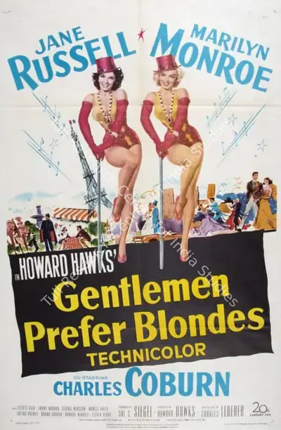 Howard Hawks (Director), Gentlemen Prefer Blondes, 1953, Poster